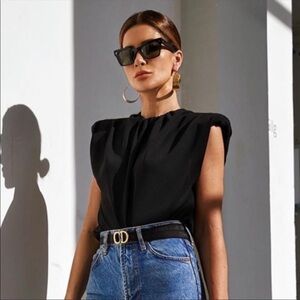 Zara Black Sleeveless Muscle Tee